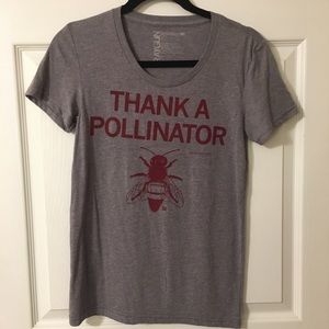 Gray and red RAYGUN bee tee